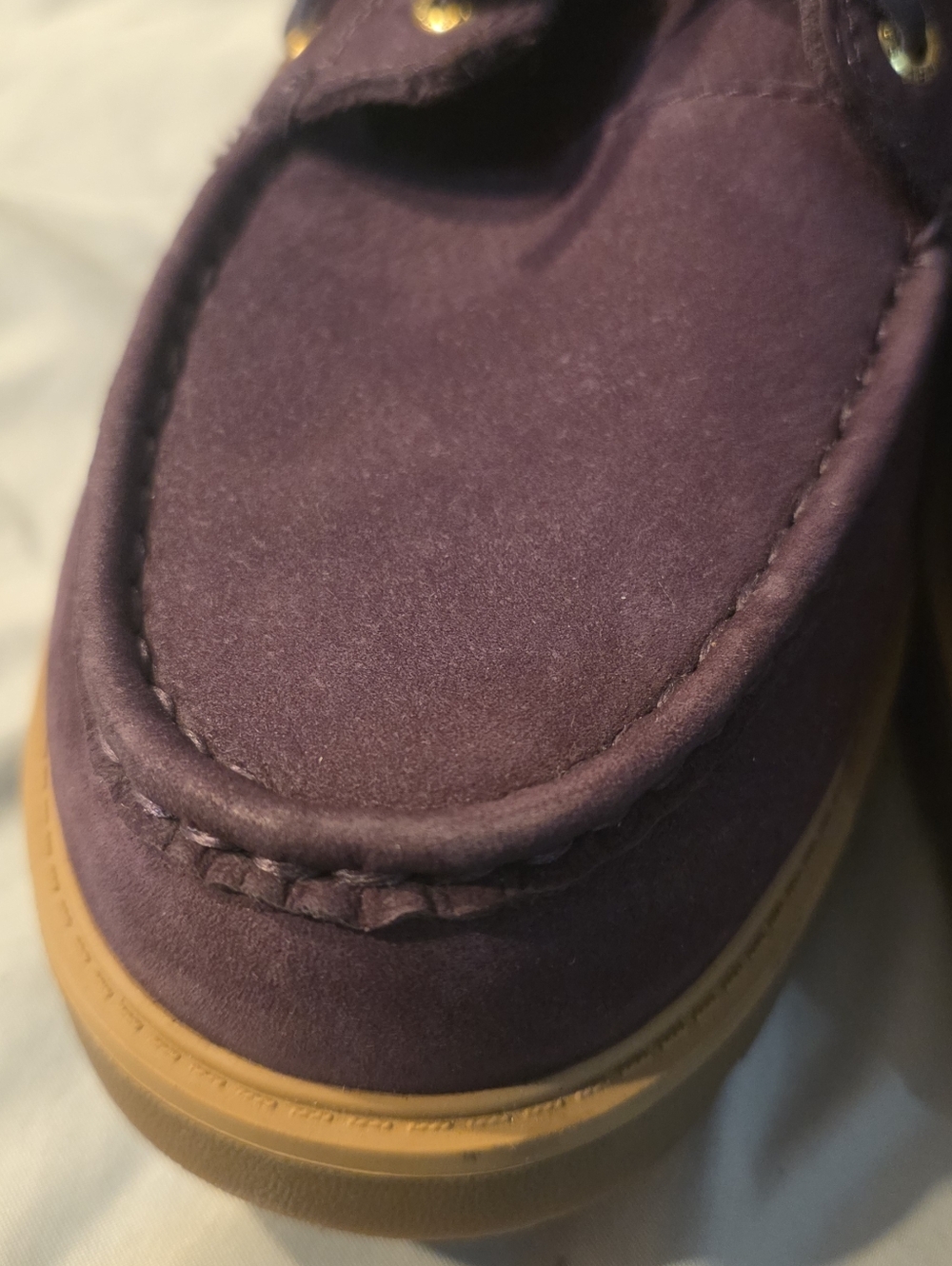 Sperry Womens Wells Boat Shoe Fig Leather Size 9 NWOB Defects - Picture 7 of 11